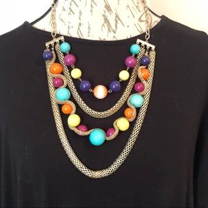 Multi Color beaded necklace